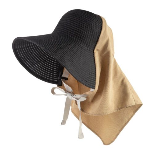 農園帽 ハーフ＆ハーフ/ブラック2 （帽子）| 畑のしごと服専門オンラインショップ「畑乃家」